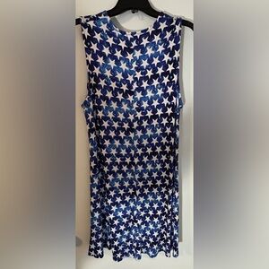 Blue Star Pattern Sleeveless Top by Riley & James